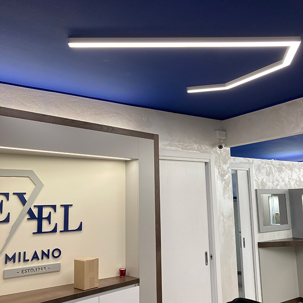 Illuminazione a led su misura - Gioielleria Exel Milano - Progetti in Luce