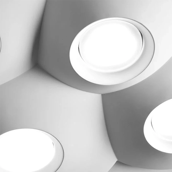 Lepreum lampada da soffitto in gesso 2 luci - Sforzin - Soffitto - Progetti  in Luce